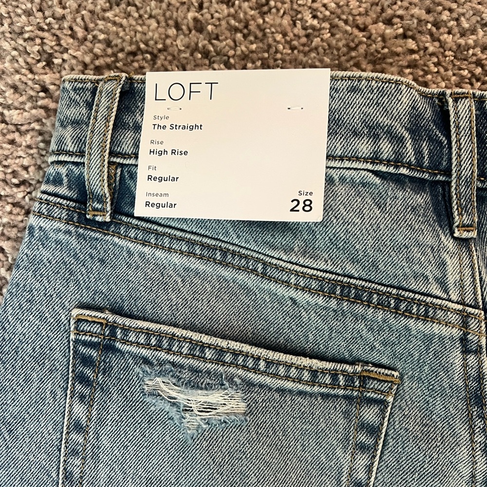Loft Jeans.  Straight High Rise